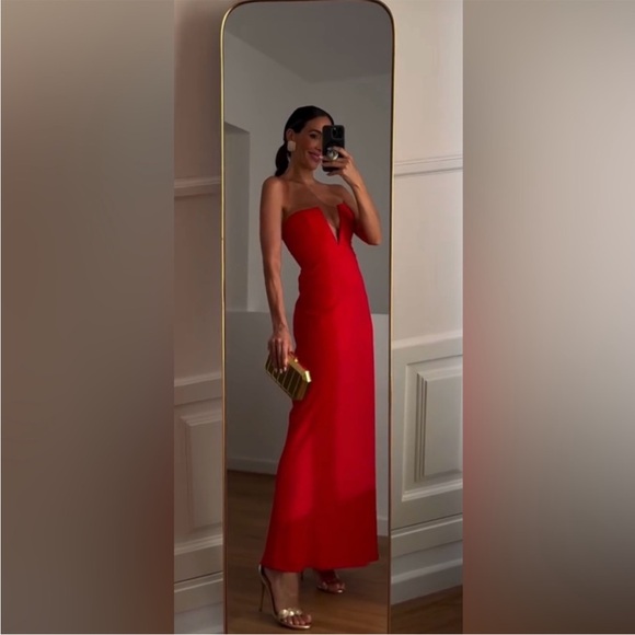 ZARA RUCHED STRAPLESS DRESS - Picture 3 of 8